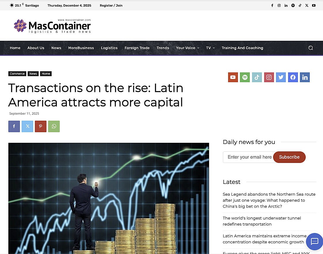 Transactions on the rise: Latin America attracts more capital